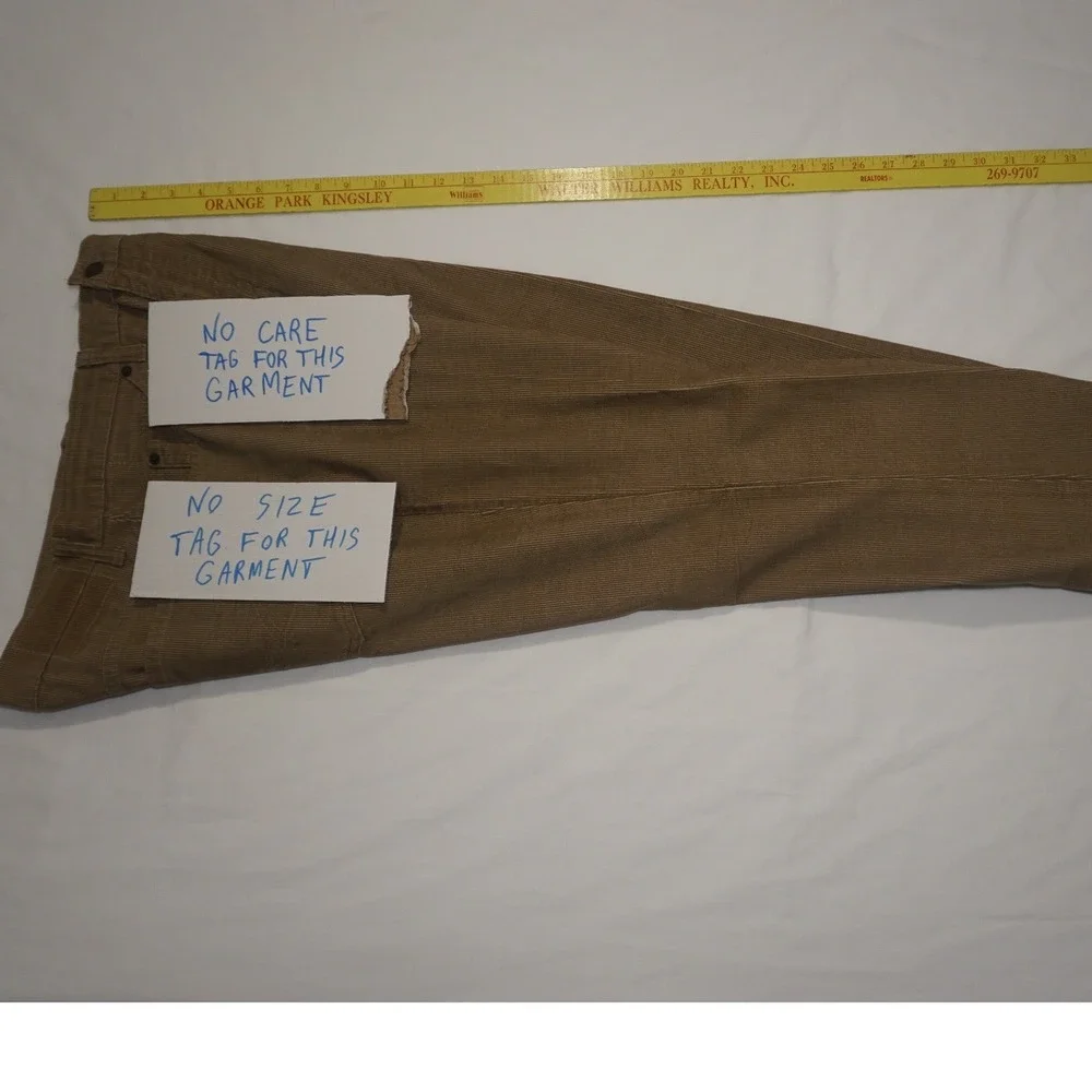 Levi's 30x31 Tan Corduroy Straight Leg Pants Vintage White Tab
